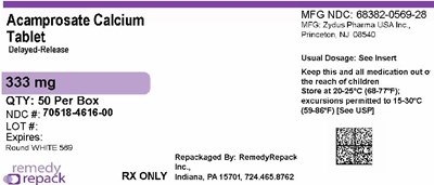 Mm1 (Acamprosate Calcium 333mg 70518 4616 00)